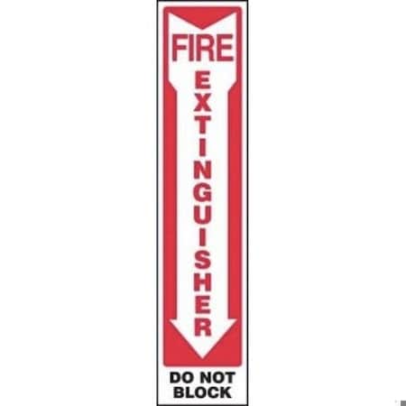 Accuform SAFETY SIGN FIRE EXTINGUISHER DOWN MFXG580XT MFXG580XT